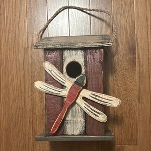 Handcrafted Rustic Dragonfly Birdhouse